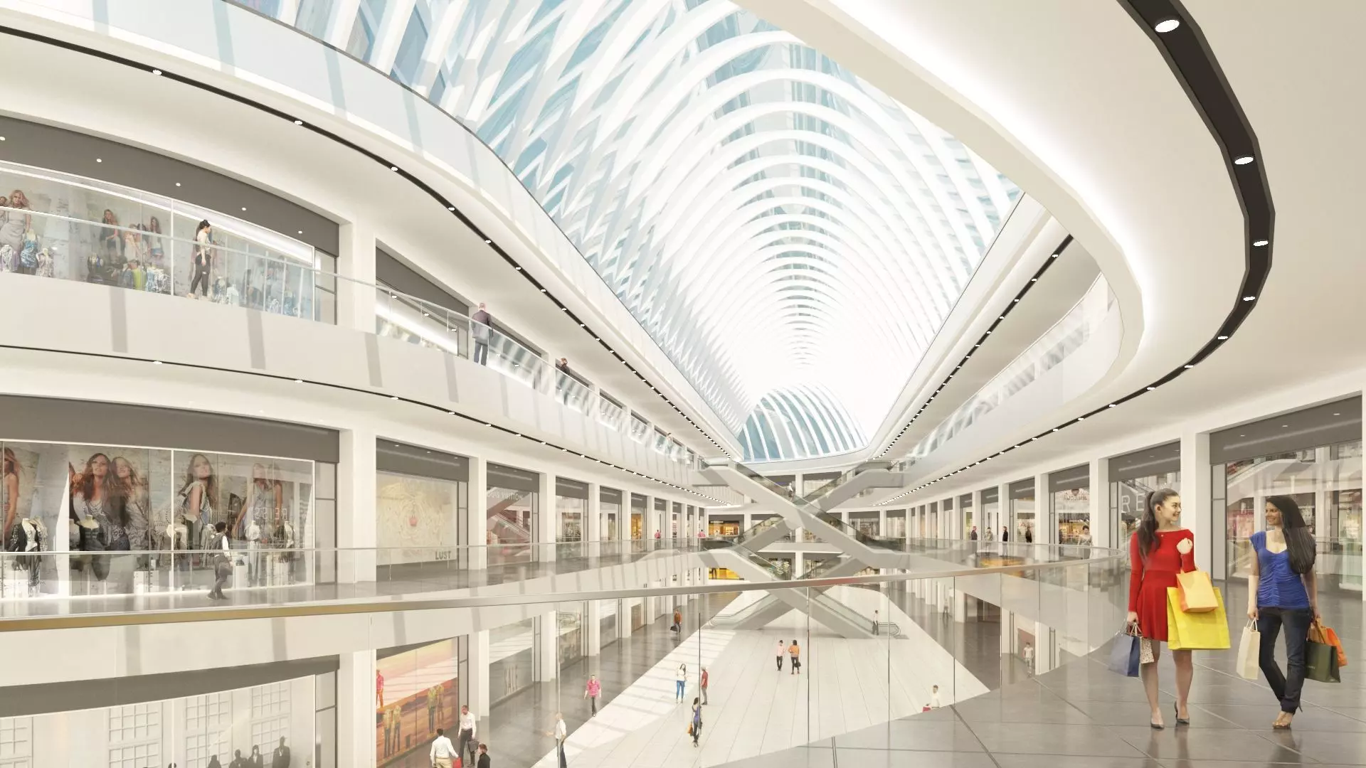 Shopping Centre 3 - Interior and Exterior 3D model_0