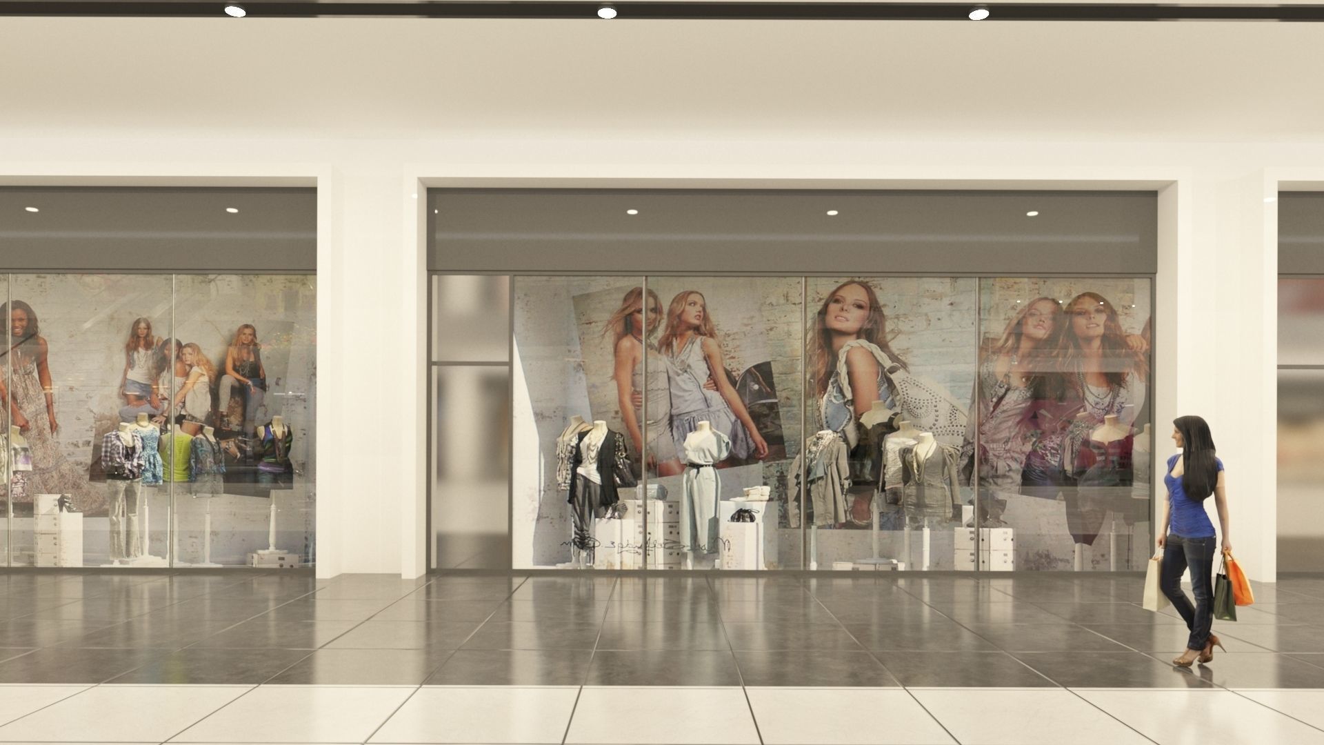 Shopping Centre 3 - Interior and Exterior 3D model_11