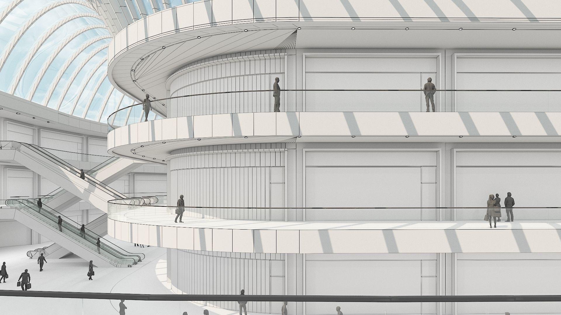 Shopping Centre 3 - Interior and Exterior 3D model_18