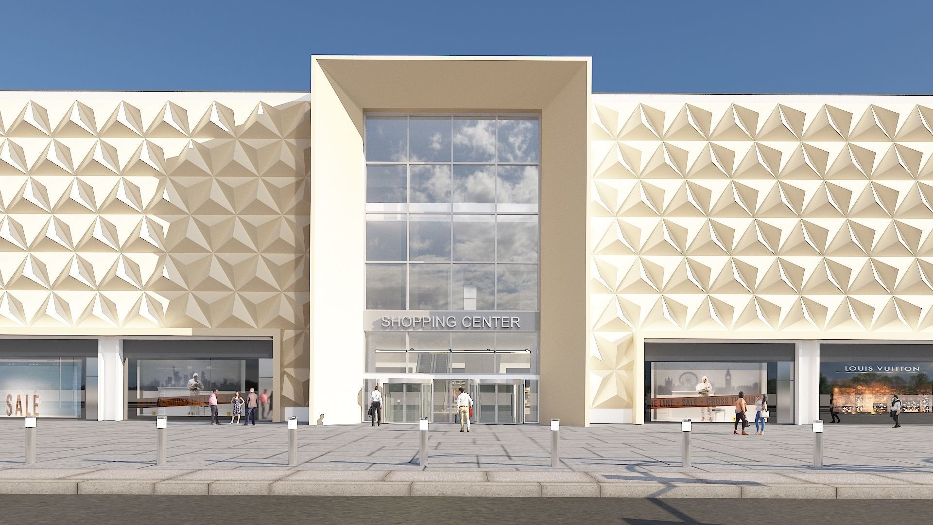 Shopping Centre 3 - Interior and Exterior 3D model_5