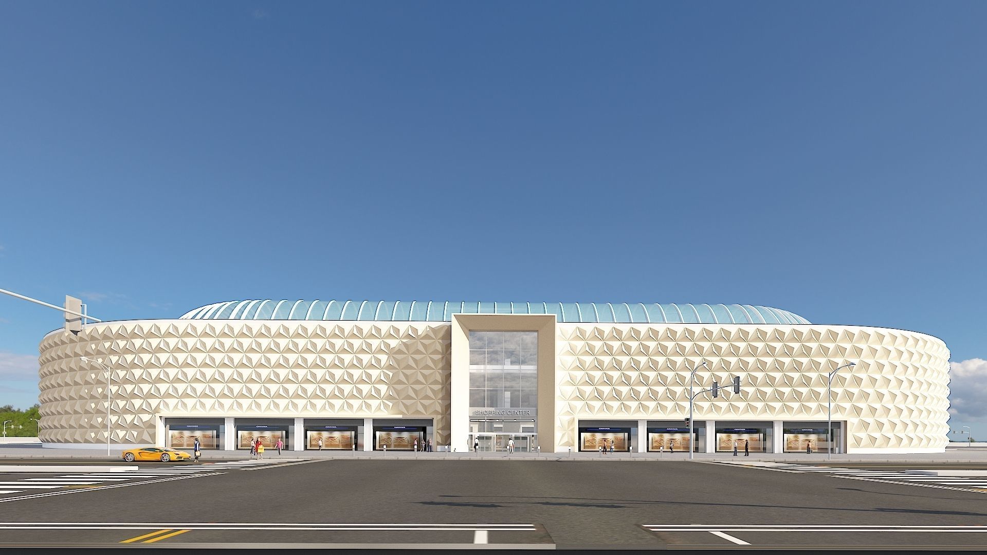 Shopping Centre 3 - Interior and Exterior 3D model_3