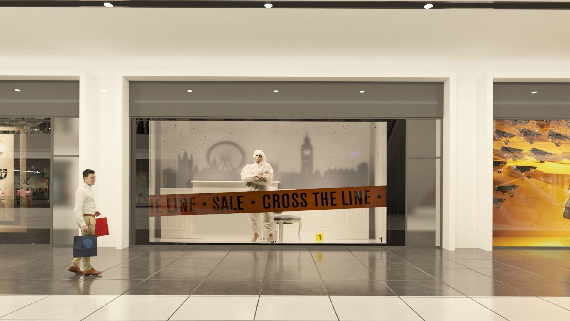 Shopping Centre 3 - Interior and Exterior 3D model_10