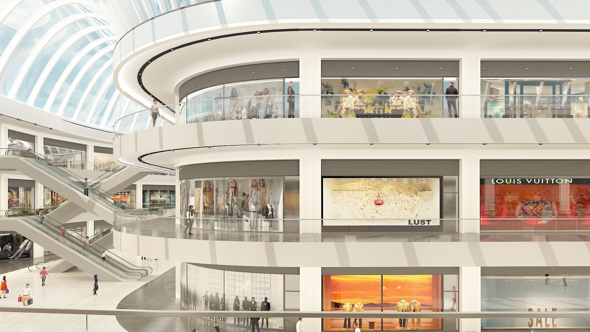 Shopping Centre 3 - Interior and Exterior 3D model_6