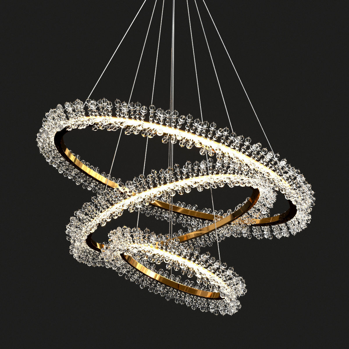 Collection crystal rings 3D model_3