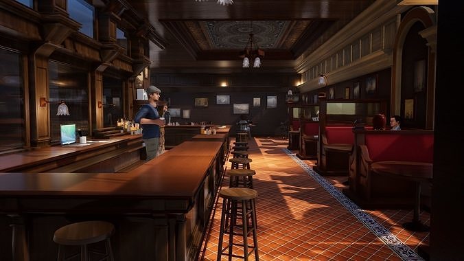 BAR LA ARENERA Low-poly 3D model