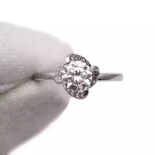 3DM Format Solitaire moissanite gold ring