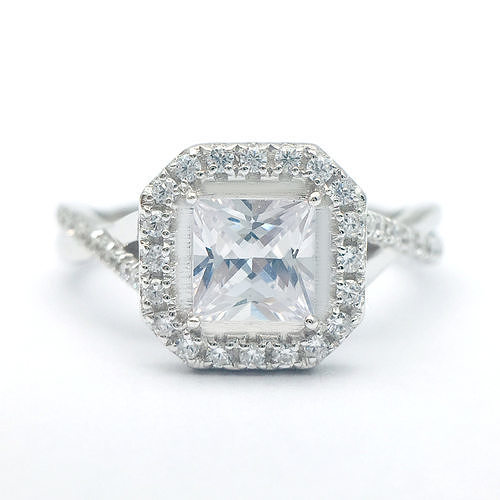 3DM Format  Moissanite ring forever one promise ring  3D print model