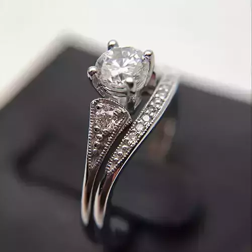 3DM Format Moissanite ring moissanite bridal set