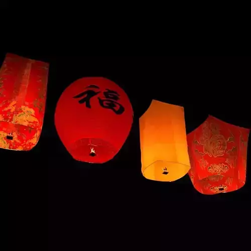 Chinese sky lantern 3D model