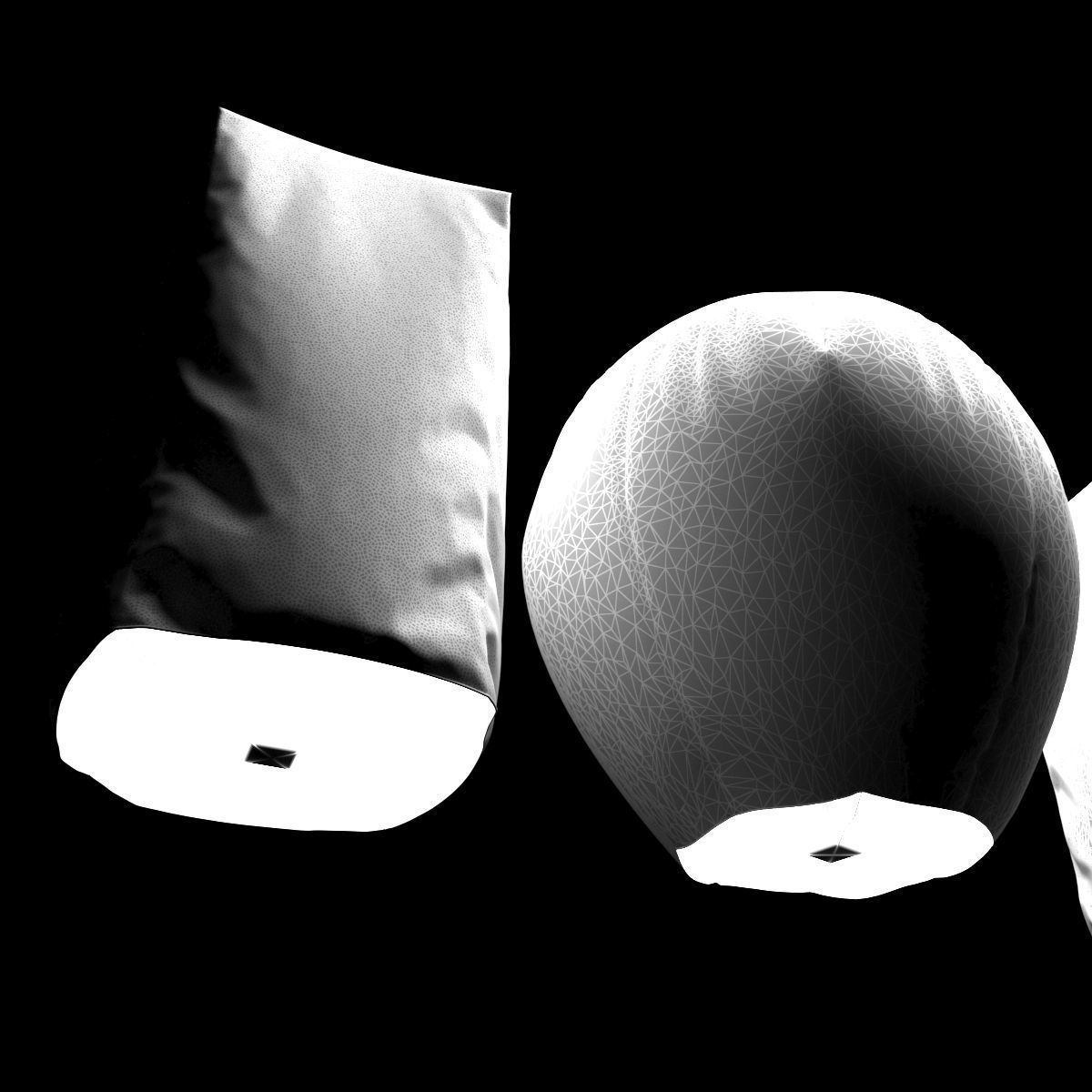 Chinese sky lantern 3D model_7