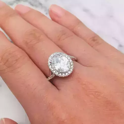 3DM Format Moissanite engagement ring