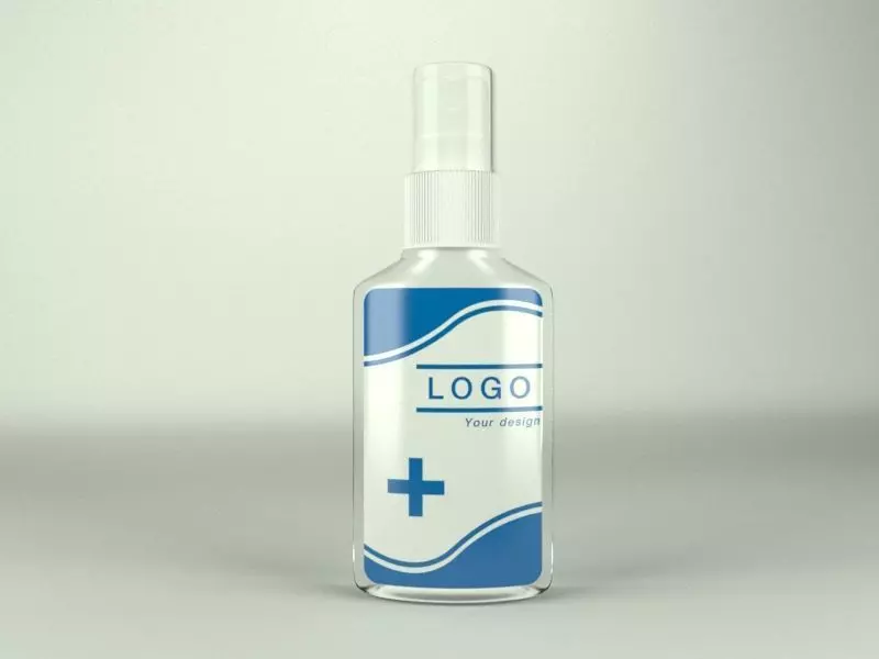 Spray bottle Low-poly 3D model_0