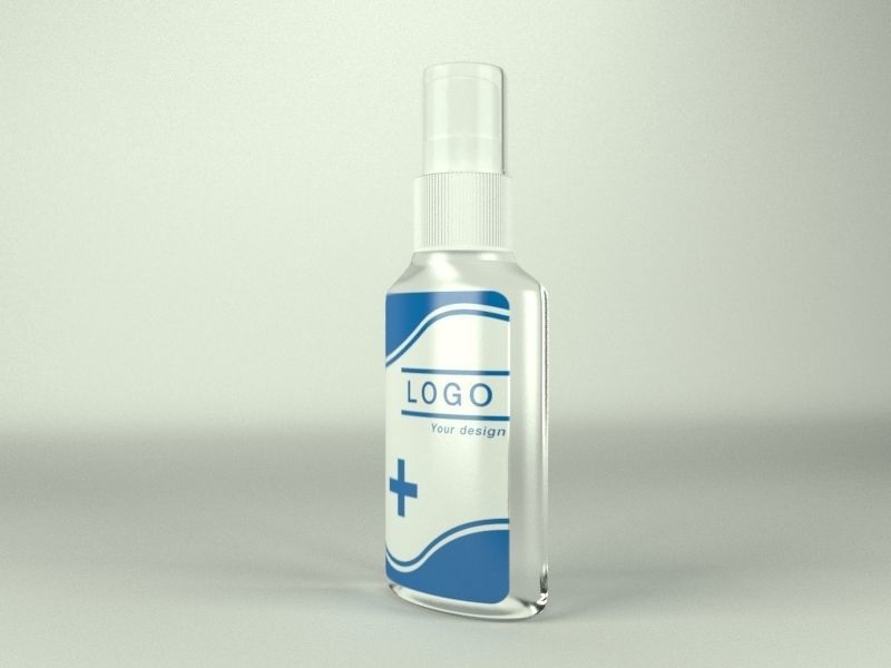 Spray bottle Low-poly 3D model_1