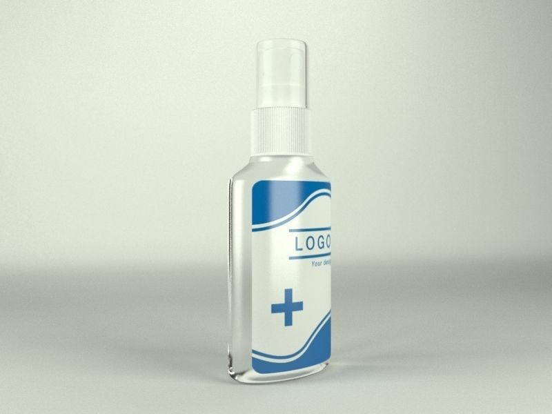 Spray bottle Low-poly 3D model_2