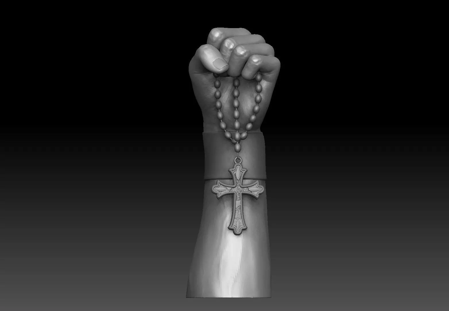 hand cross tattoo 3D MODEL 3D print model