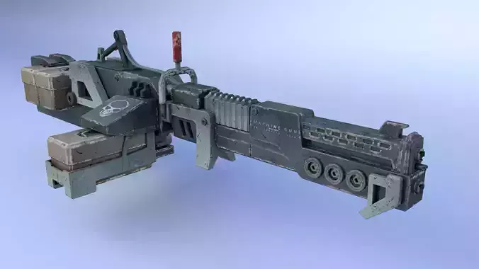 machinegun futuristic weapon