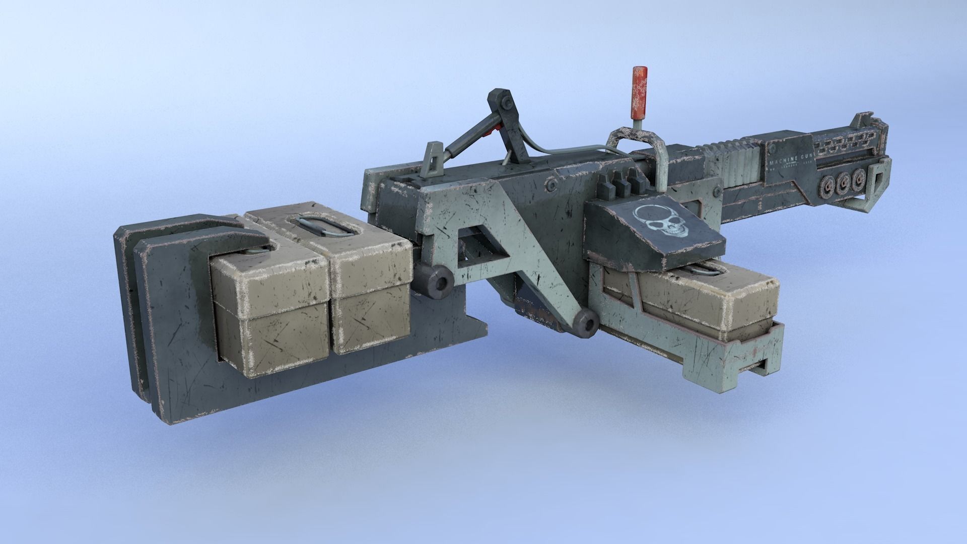 machinegun futuristic weapon 3D model_6