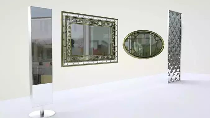 Wall miror 3D model pack
