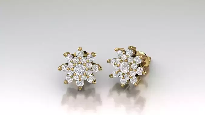 Stud Earring 3d Model Print 