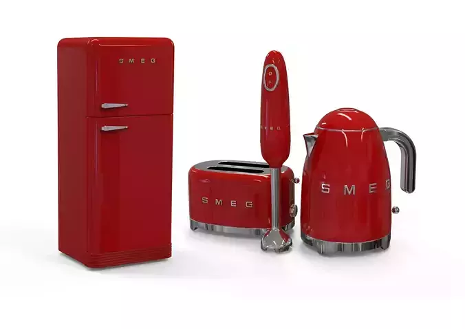  Fridge - Toaster - Kettle - Hand Blender 