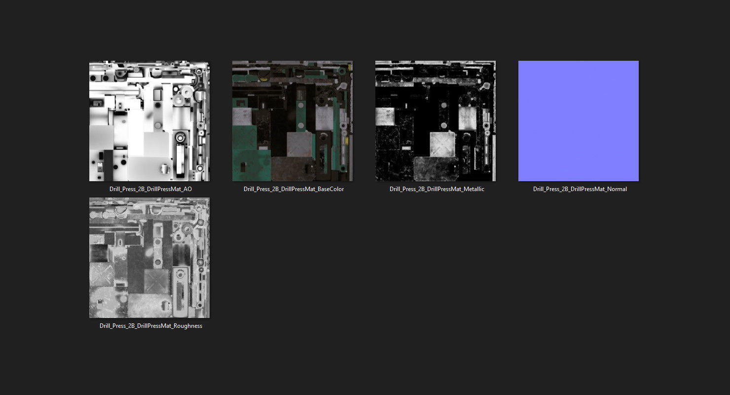 Drill Press 2B Low-poly 3D model_11