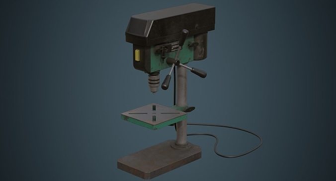 Drill Press 2B Low-poly 3D model