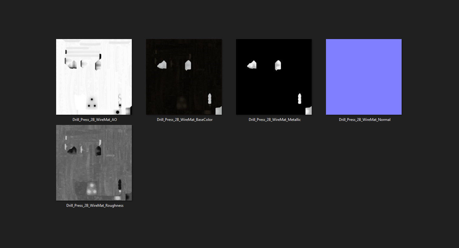 Drill Press 2B Low-poly 3D model_13