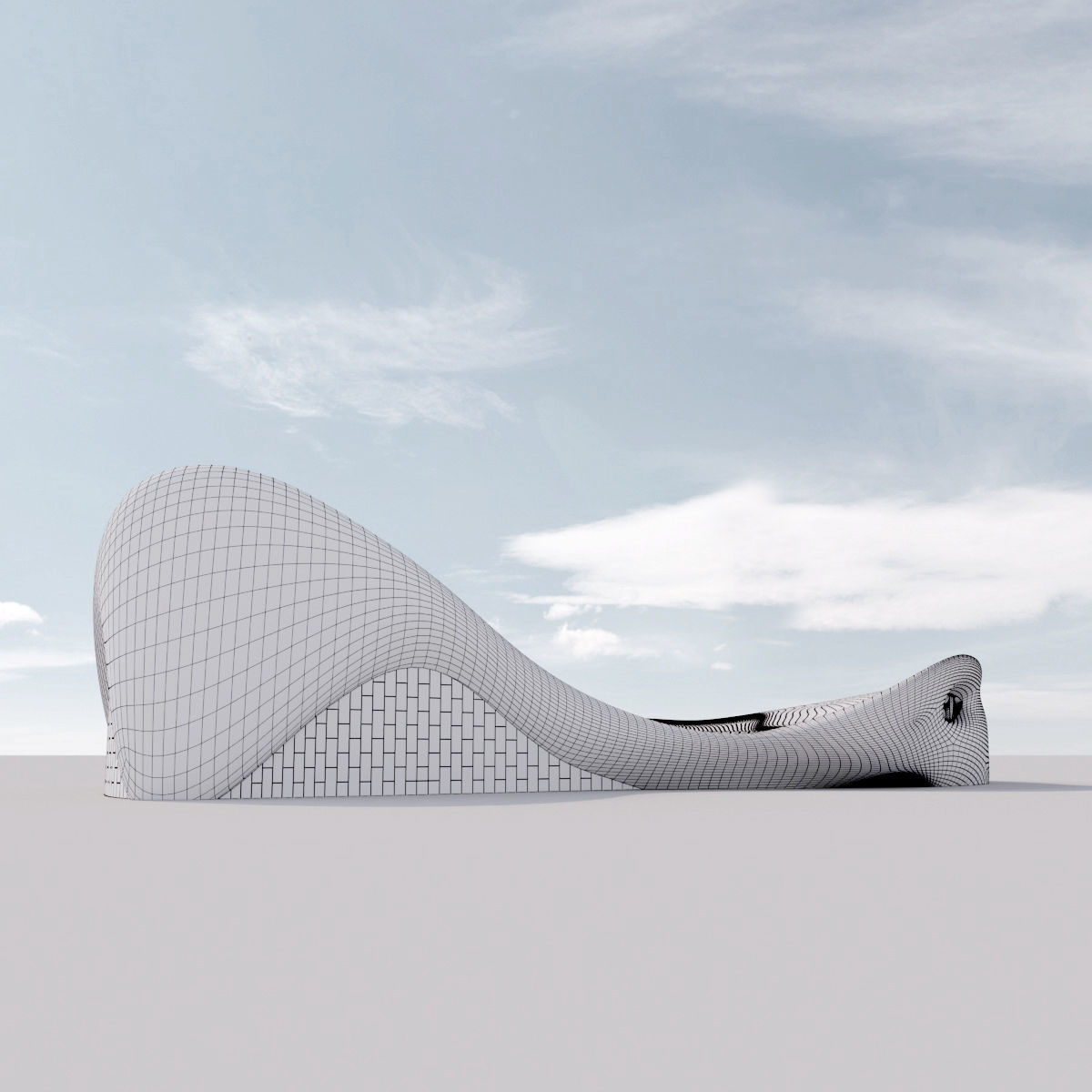 Futuristic building 24 3D model_5