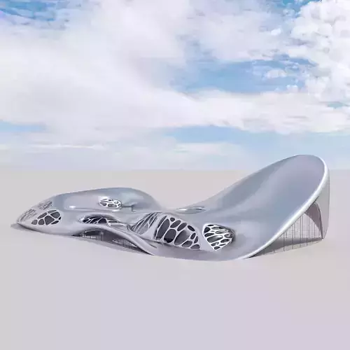 Futuristic building 24 3D model