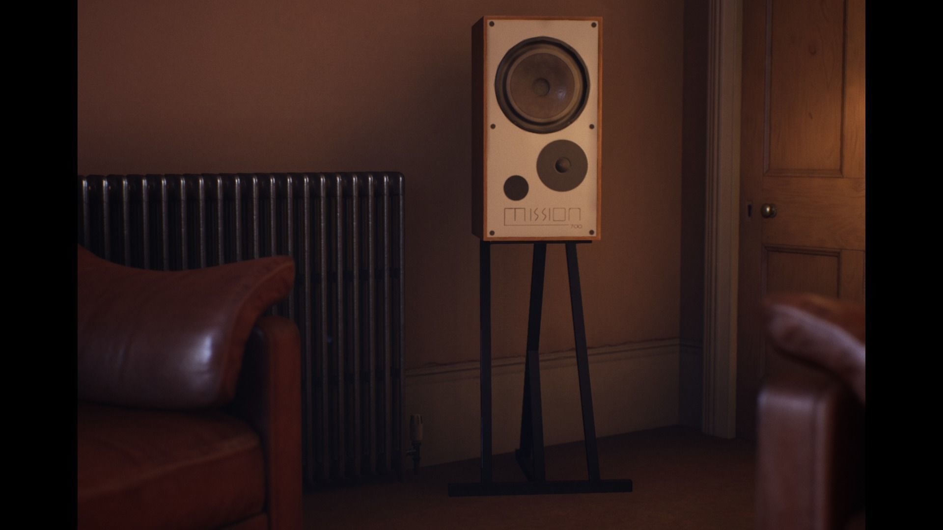 Classic Speaker on Stand  Low-poly 3D model_6