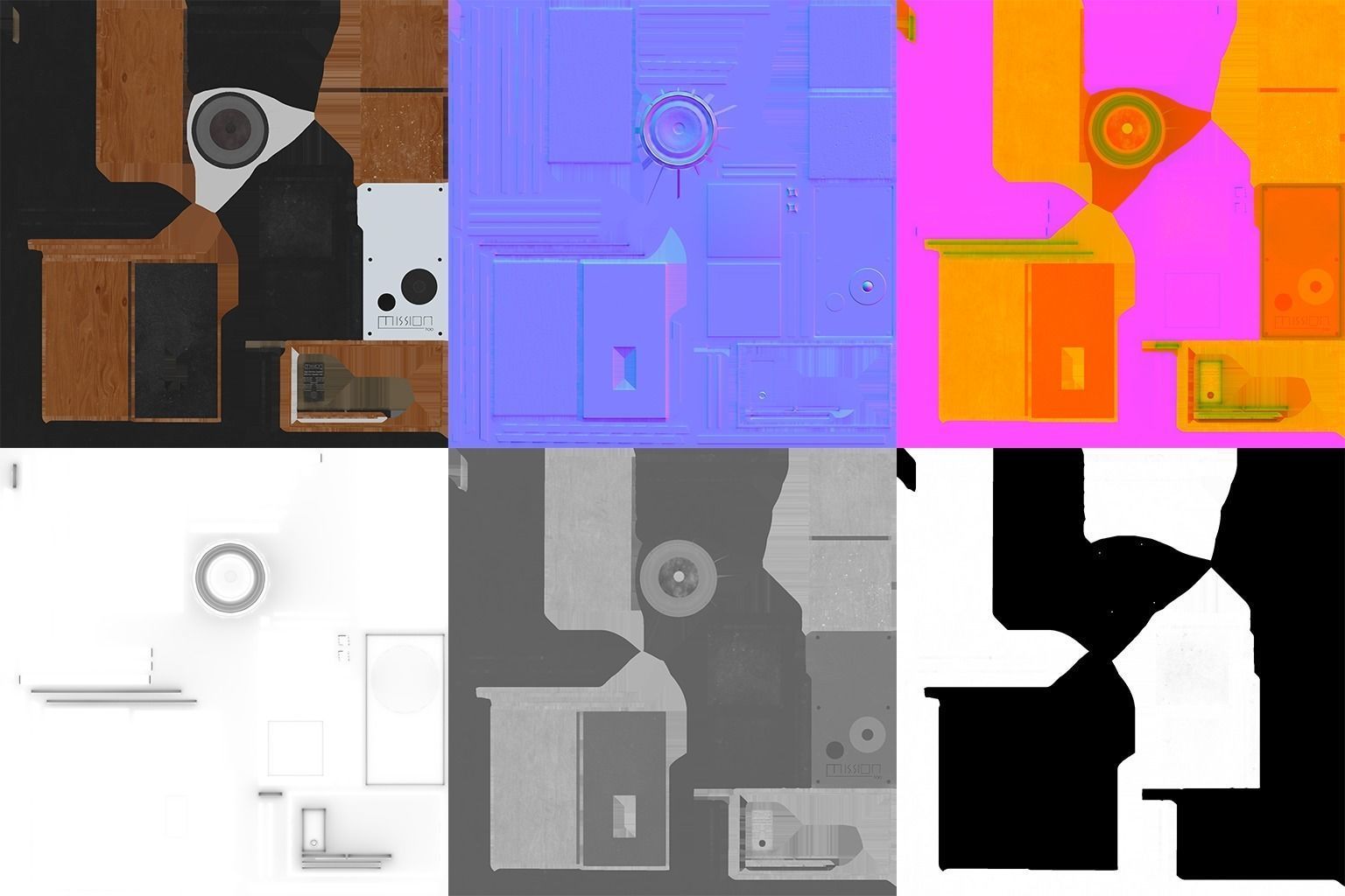 Classic Speaker on Stand  Low-poly 3D model_9