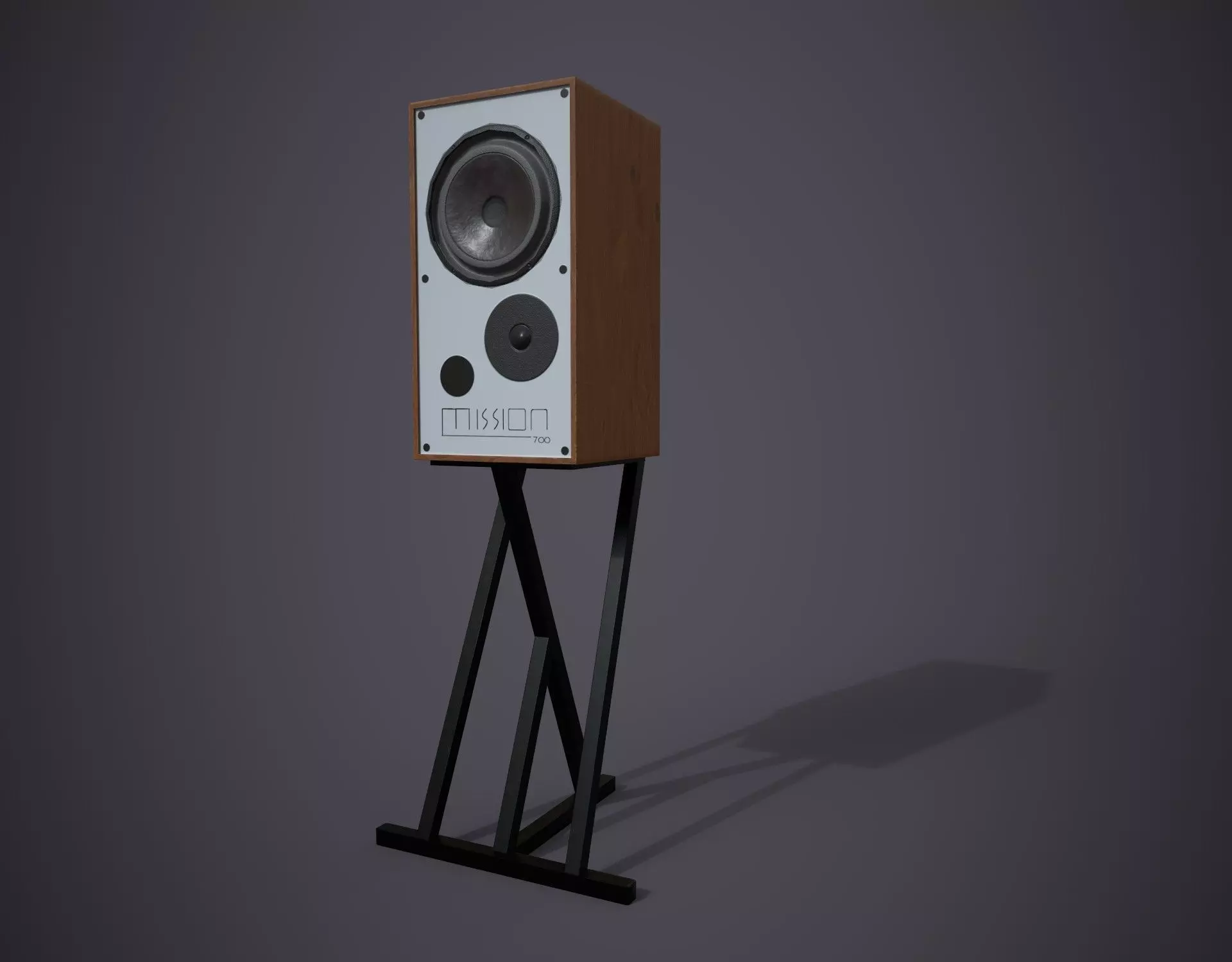 Classic Speaker on Stand  Low-poly 3D model_0