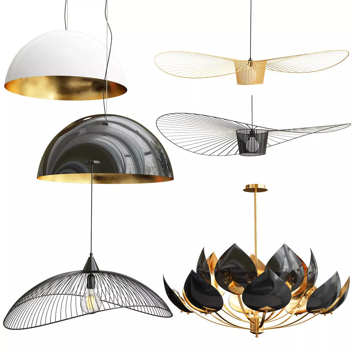 Collection of new minimalist chandelier 5 3D model_0