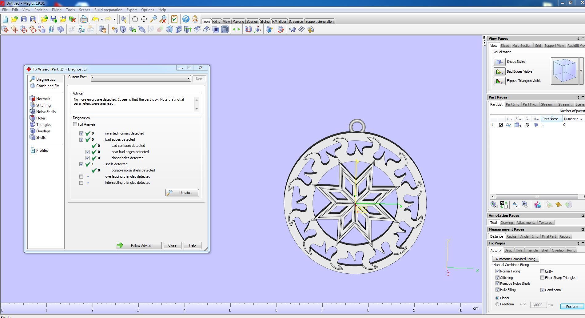 Pendant 3D print model gold plated with star in center 3D print model_7