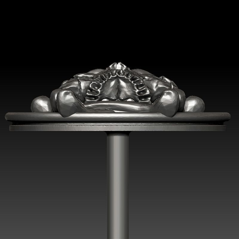 skull earrings studs 3D print model_22