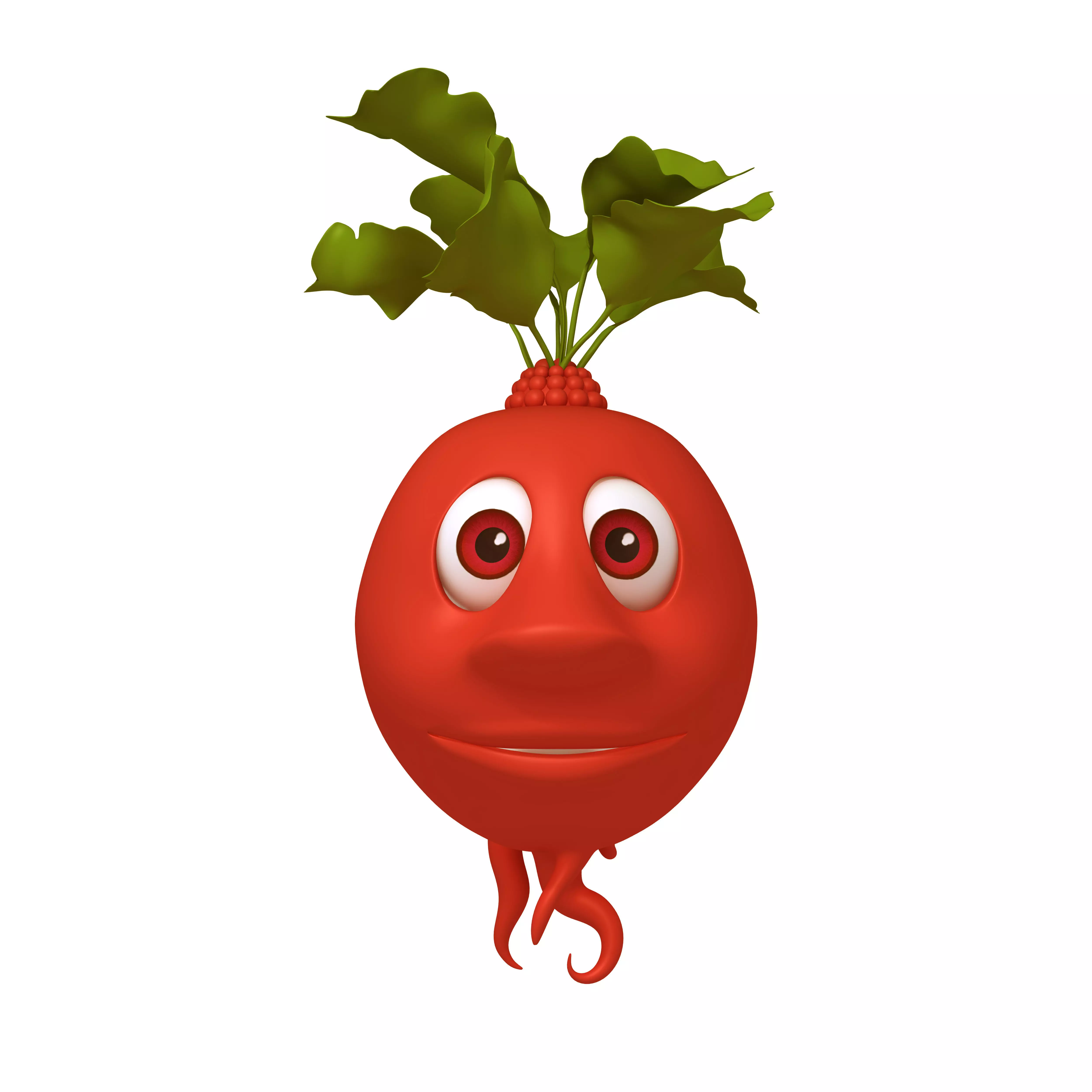 Radish Cartoon 3D model