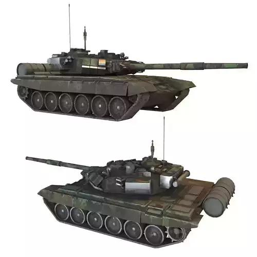 Tank 3d model T90 T34 Low-poly 3D model