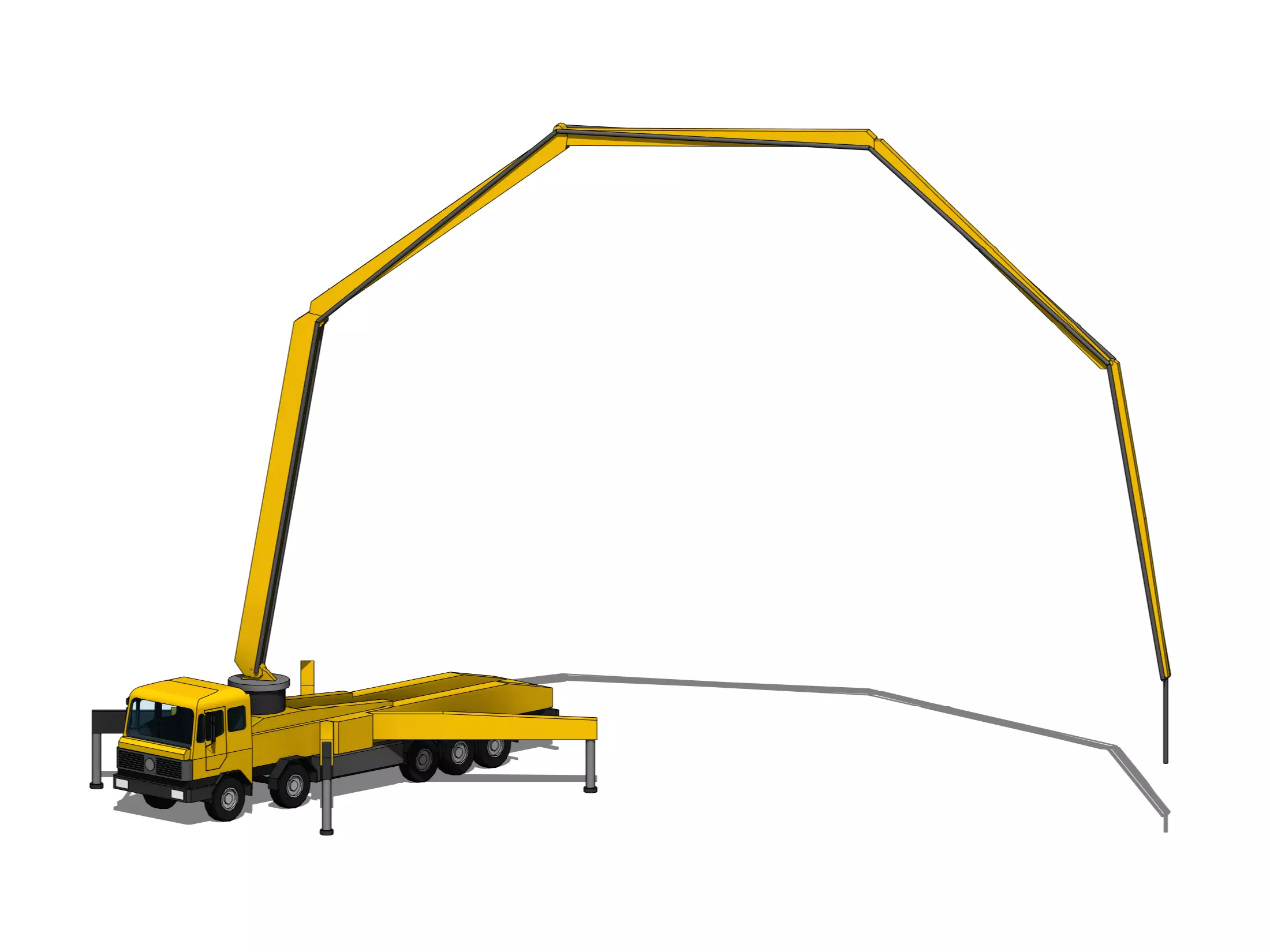 Concrete Pump Truck - Revit Family 3D model_0