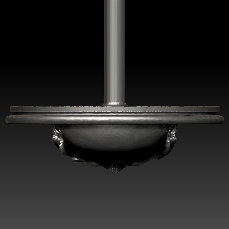 skull earrings studs 3D print model_20