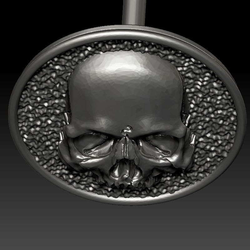 skull earrings studs 3D print model_18