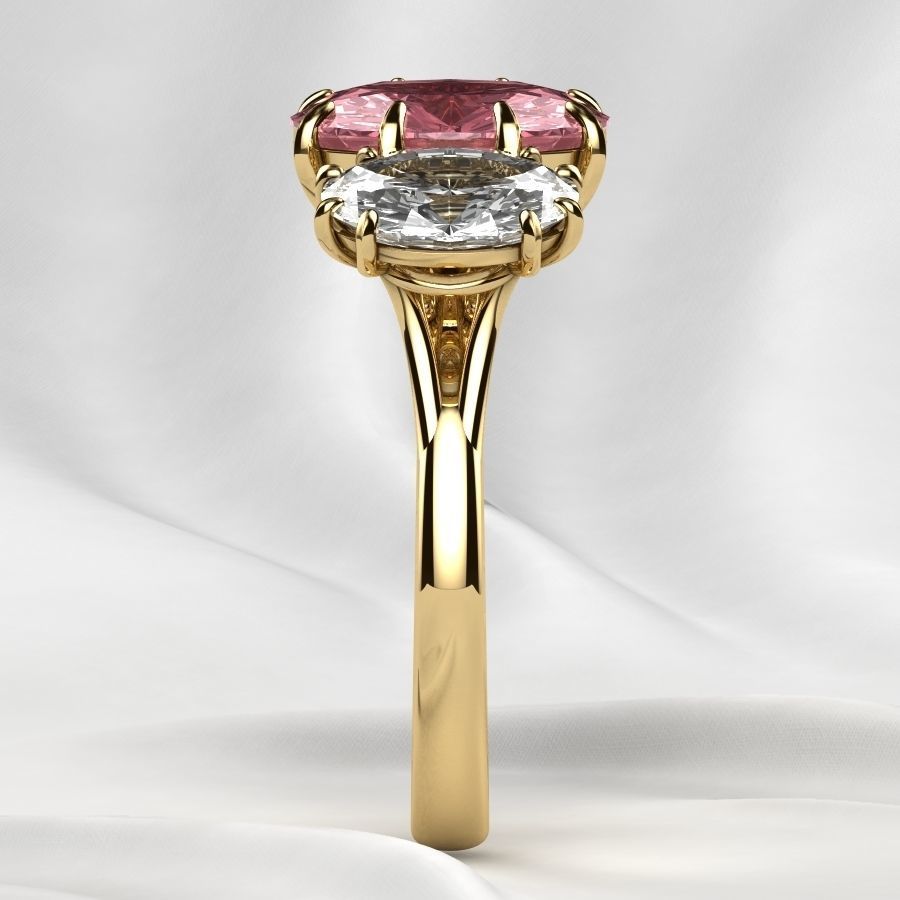 Three Ovals Gold Ring 3D print model_18