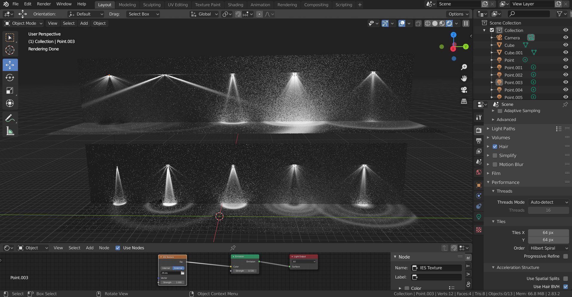 ready to use light - realistic illuminations - IES shapes Low-poly 3D model_11