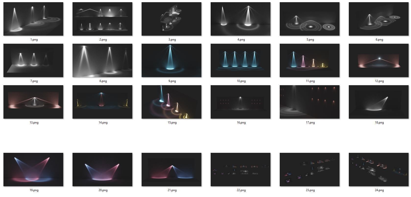 ready to use light - realistic illuminations - IES shapes Low-poly 3D model_18