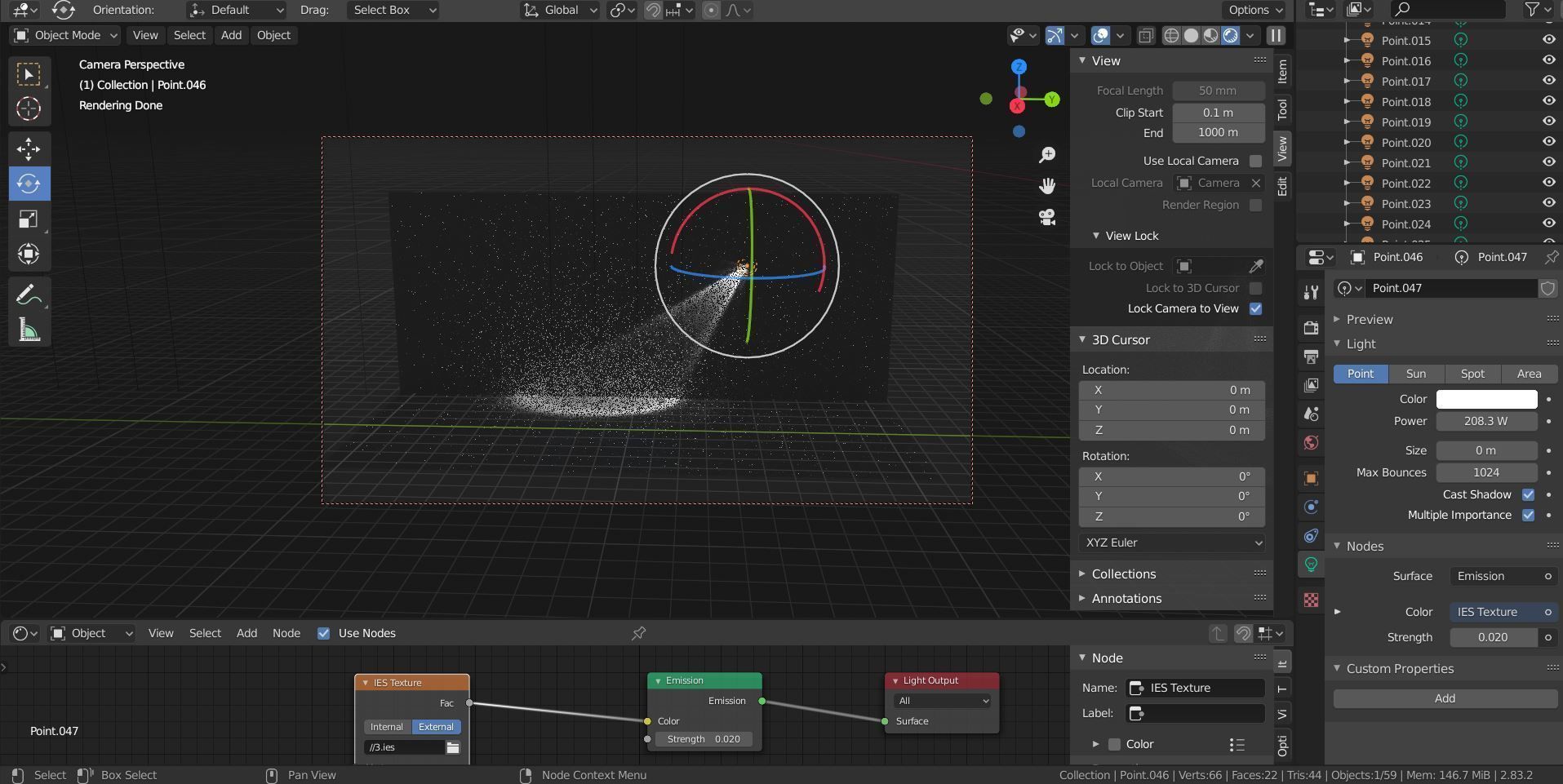 ready to use light - realistic illuminations - IES shapes Low-poly 3D model_8