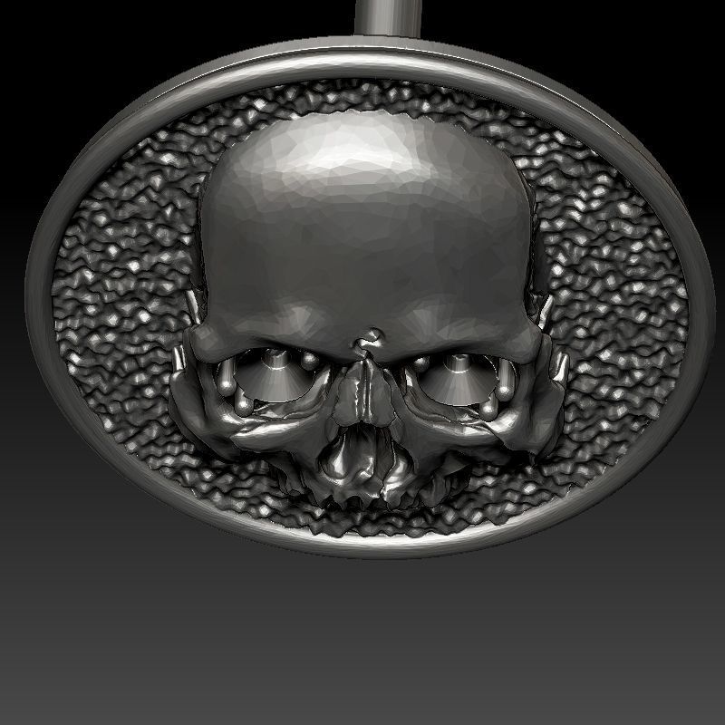 skull earrings studs 3D print model_41