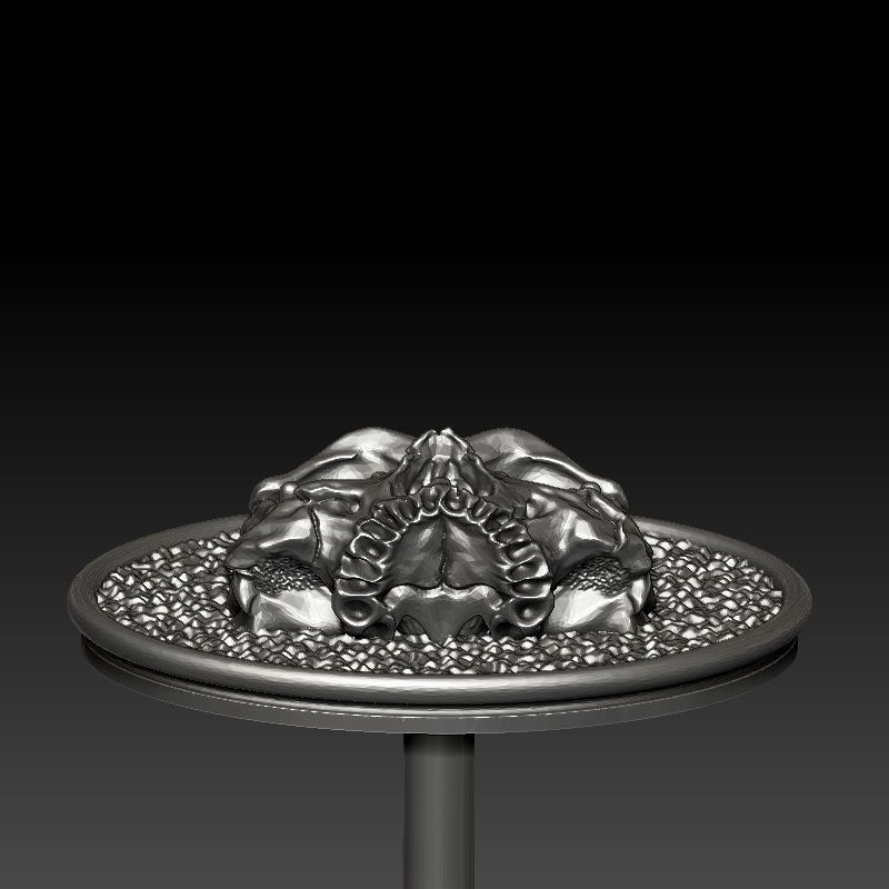 skull earrings studs 3D print model_15