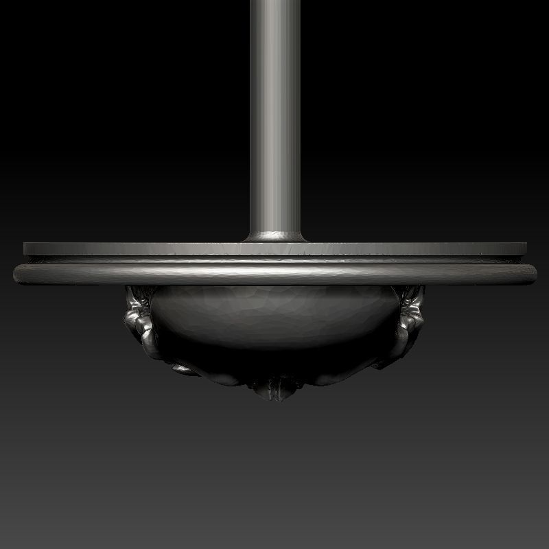 skull earrings studs 3D print model_20