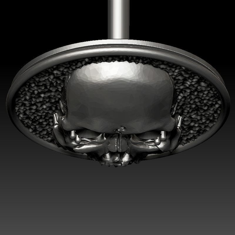 skull earrings studs 3D print model_19