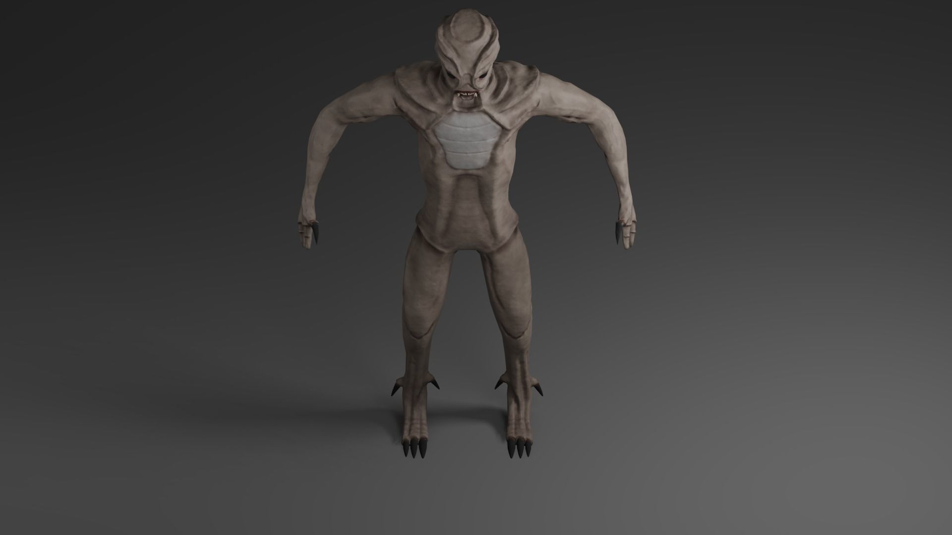 Sci-Fi Creature No X11 Low-poly 3D model_9