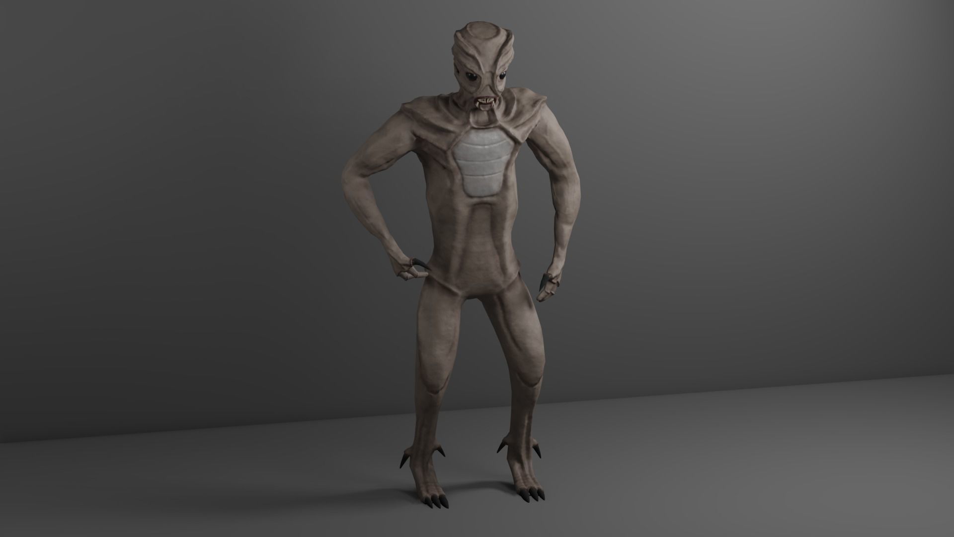 Sci-Fi Creature No X11 Low-poly 3D model_6
